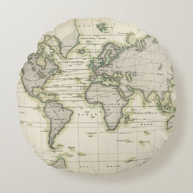 Almofada Redonda O barómetro médio (Frente)