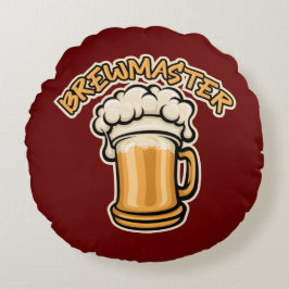Almofada Redonda O Brewmaster precisa de uma caneca de cerveja