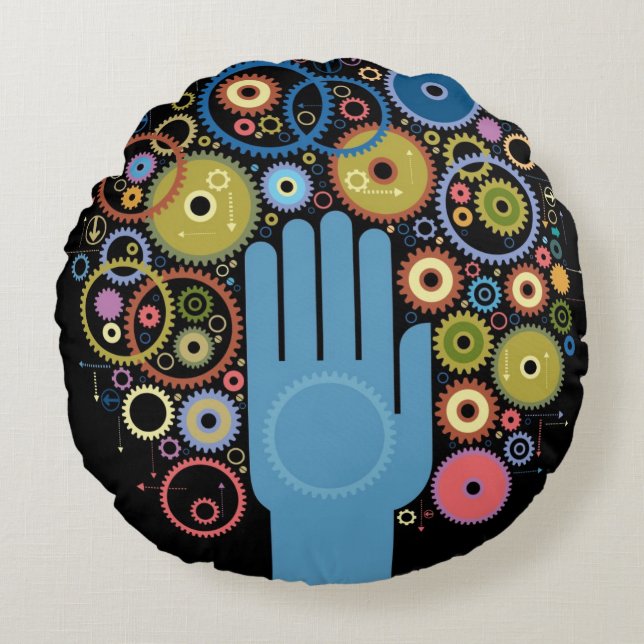 Almofada Redonda O conceito do movimento (Frente)