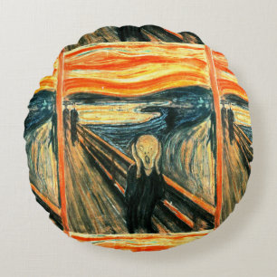 Almofada Redonda O gritar por Edvard Munch