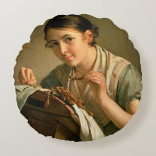 Almofada Redonda O Lacemaker, 1823
