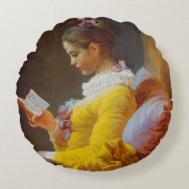 Almofada Redonda O leitor por Jean-Honore Fragonard