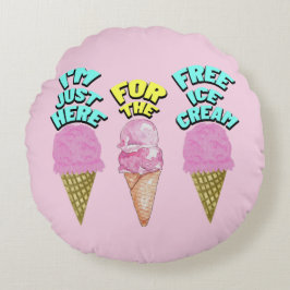 Almofada Redonda O partido Mikitiez icecream favorece o verão