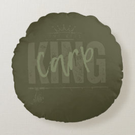 Almofada Redonda O rei da carpa de rolo | Pesca da carpa