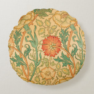 Almofada Redonda O rosa e aumentou por William Morris