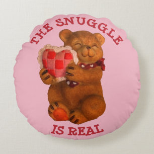 Almofada Redonda O Snuggle do urso de ursinho é real