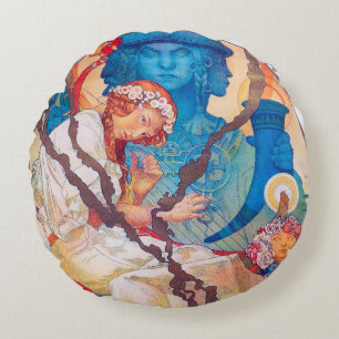 Almofada Redonda O Travesseiro decorativo Eslavo Epic, Alphonse Muc