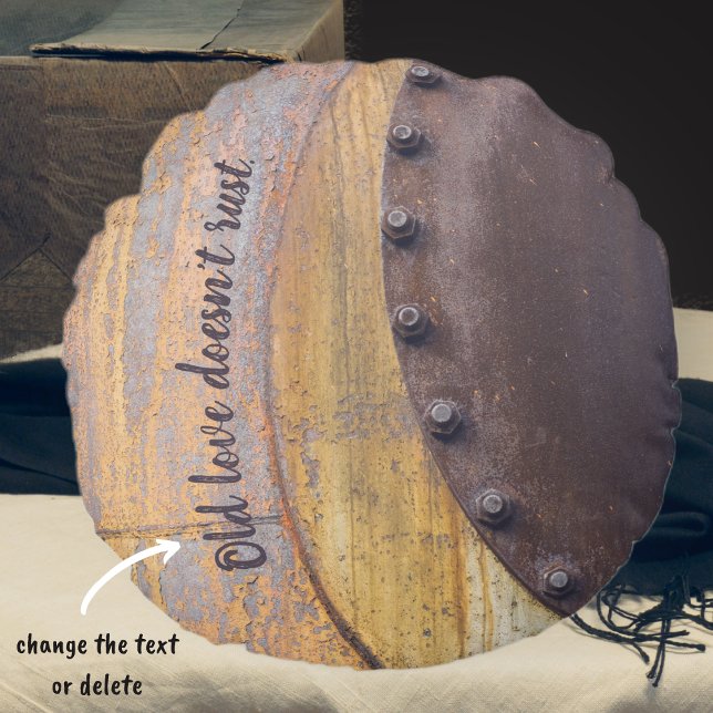 Almofada Redonda Objeto de metal enferrujado (Criador carregado)