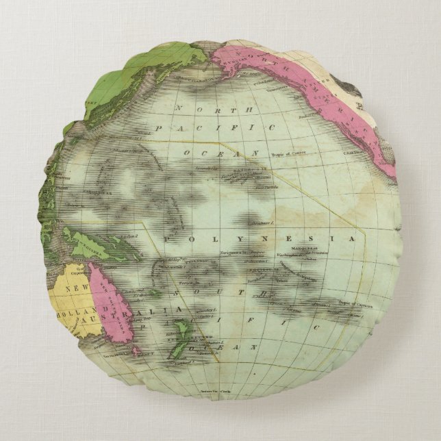 Almofada Redonda Oceano Pacífico 6 (Frente)