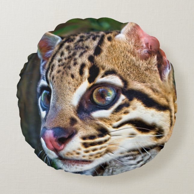 Almofada Redonda Ocelot - Wild Mini Jaguar (Frente)