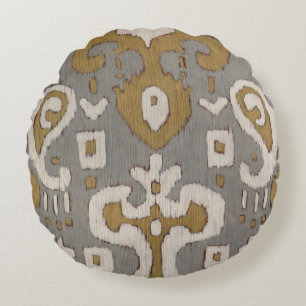 Almofada Redonda Ochre Ikat I