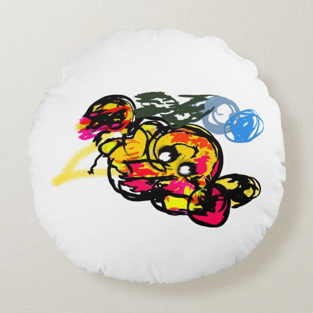 Almofada Redonda Octopus fun (Frente)