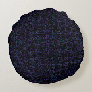 Almofada Redonda Olhar mosaico roxo e preto
