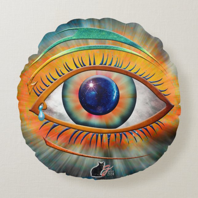 Almofada Redonda Olho de Odin (Frente)