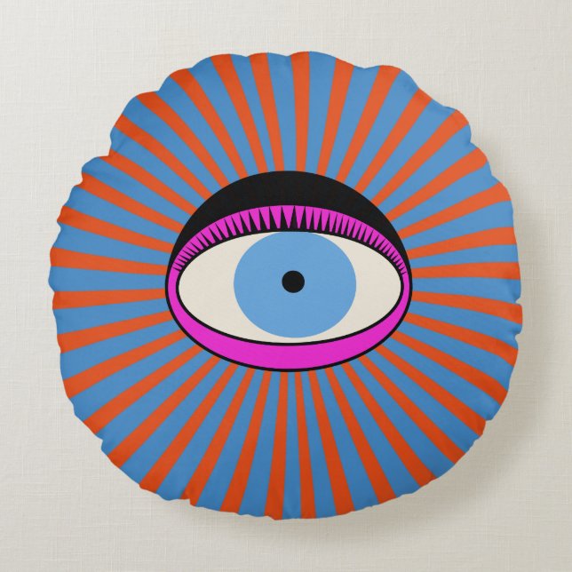 Almofada Redonda Olho Radiante (Frente)