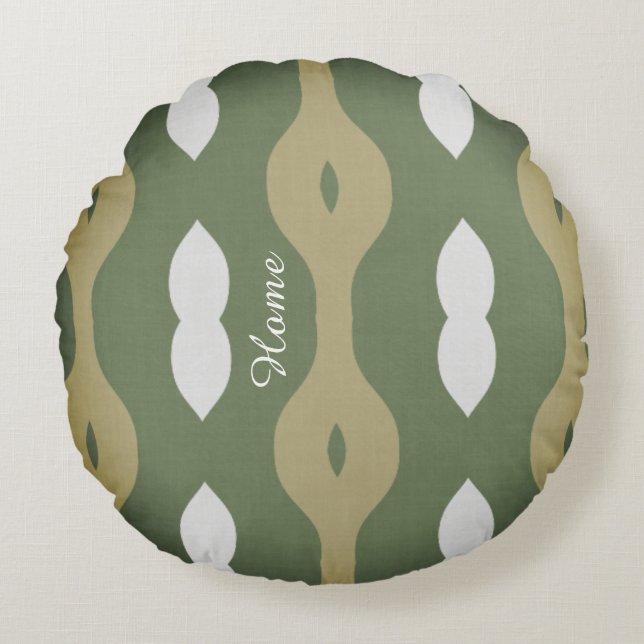 Almofada Redonda Olive Rhythm Nordic Atelier  (Frente)
