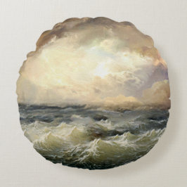 Almofada Redonda Ondas de Tempestade Oceânica