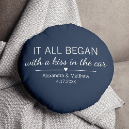 Almofada Redonda Onde Tudo Começou Casais Românticos De Dia de os n