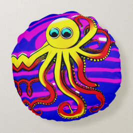 Almofada Redonda Opa o Designer de Octopus