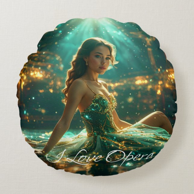 ALMOFADA REDONDA OPERA - I LOVE OPERA (Frente)