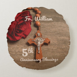 Almofada Redonda Ordenação por 5 do Padre Rosa e Rosary