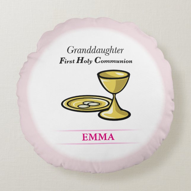 Almofada Redonda Órgão comunal e neta de sangue (Frente)