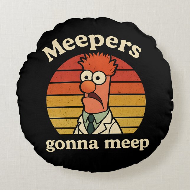 Almofada Redonda Os Meepers vão meep (Frente)