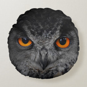 Almofada Redonda Os olhos maus. (Coruja de Eagle, bubão do bubão)