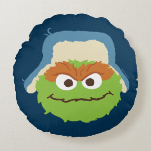 Almofada Redonda Oscar, o rosto do Grouch Woodland