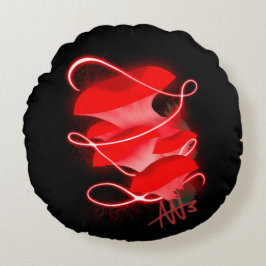 Almofada Redonda Ostra Encantada Lingueira Vermelha