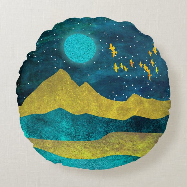 Almofada Redonda Ouro (Frente)