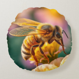 Almofada Redonda Ouro Honey Wings & Wolf