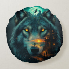 Almofada Redonda Ouro Honey Wings & Wolf