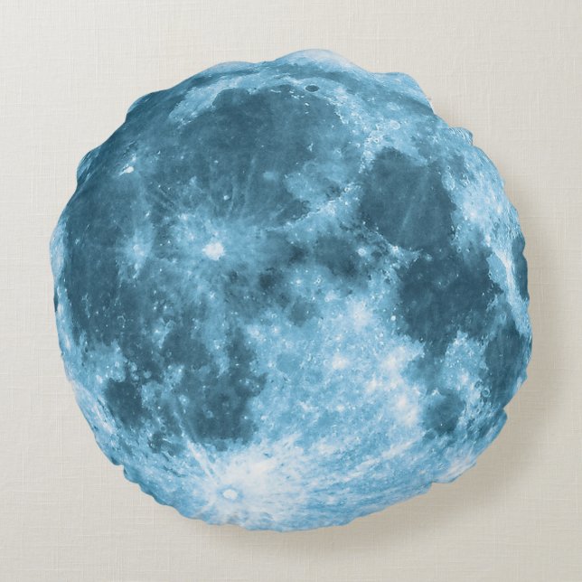 Almofada Redonda Outer Space Astronomy Astronaut Nursery Moon  (Verso)