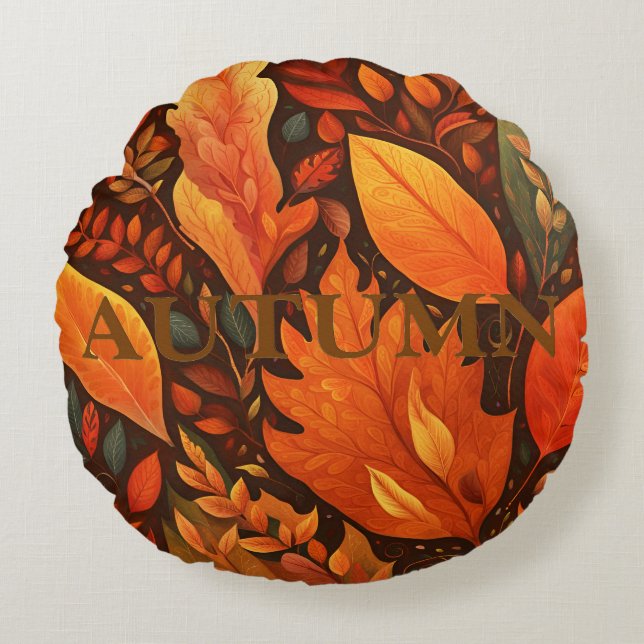 Almofada Redonda Outono - IV (Frente)