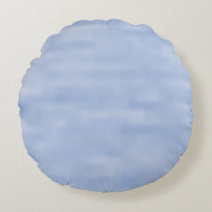 Almofada Redonda Padrão abstrato azul-claro minimalista