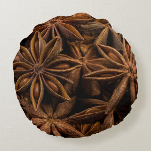 Almofada Redonda Padrão de Anise Stars