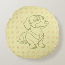 Padrão de Arte Decorativa de Dachshund