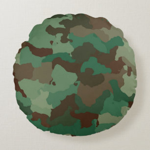 Almofada Redonda Padrão de Camuflagem Militar (Forças Armadas)