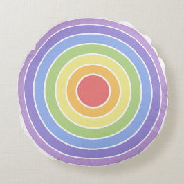 Almofada Redonda Padrão de cores do arco-íris coloridas moderno