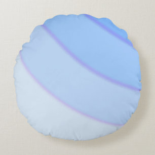 Almofada Redonda Padrão de espiral Pastel azul púrpura