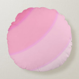 Almofada Redonda Padrão de espiral Pastel Lilac Rosa