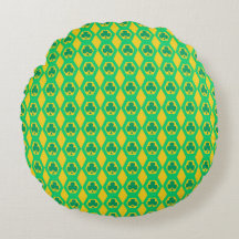 Padrão de Hexágono Amarelo Verde Trevo