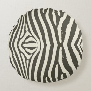 Almofada Redonda Padrão de Impressão de Animais Zebra Stripe