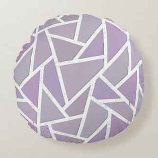 Almofada Redonda padrão do mosaico da lavanda