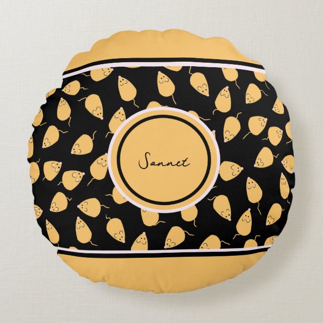 Almofada Redonda Padrão do mouse (Frente)