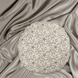 Almofada Redonda Padrão floral chinês Elegante CC0443 natural