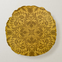 Padrão floral dourado ornamentado com simétrico