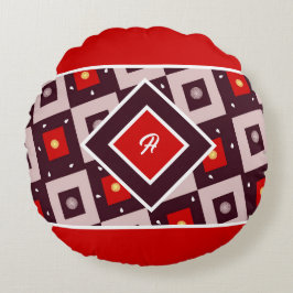 Almofada Redonda Padrão geométrico