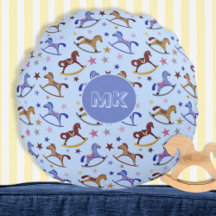 Padrão Monograma de Cavalos Rochosos e Estrelas